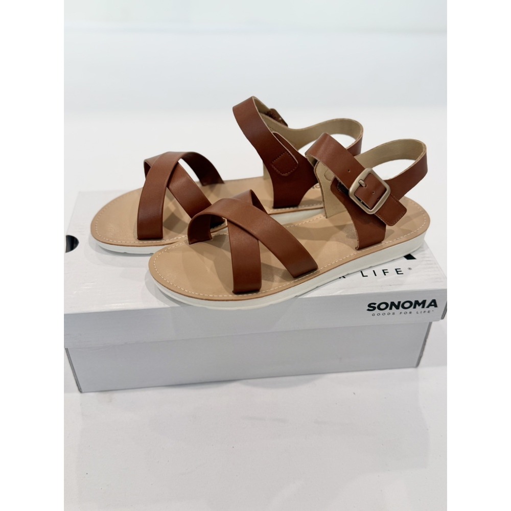 Sonoma Girls/ youth sz 4 Fenleyy Easy On Strappy sandals shoes preppy new chic